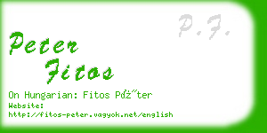 peter fitos business card